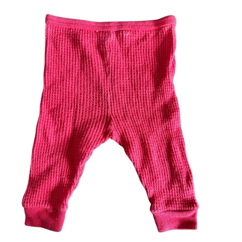 VTG Carters Waffle Knit Red Baby Pant Long John Thermal Underwear Sz M 12-18Lbs